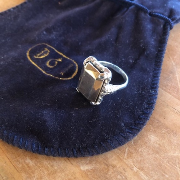 RARE, Custom-Made DIGBY & IONA Sterling/Brass Cocktail Ring 6.25 - Picture 2 of 11